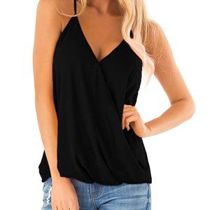 NWT Deep V Neck Wrap Cami Strap Tank